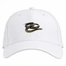 Baseball cap with Print Snake Lies - white