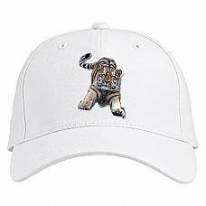 Baseball cap with Print Cute Tiger - white