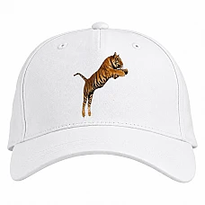 Baseball cap with Print Tiger Jumps - white
