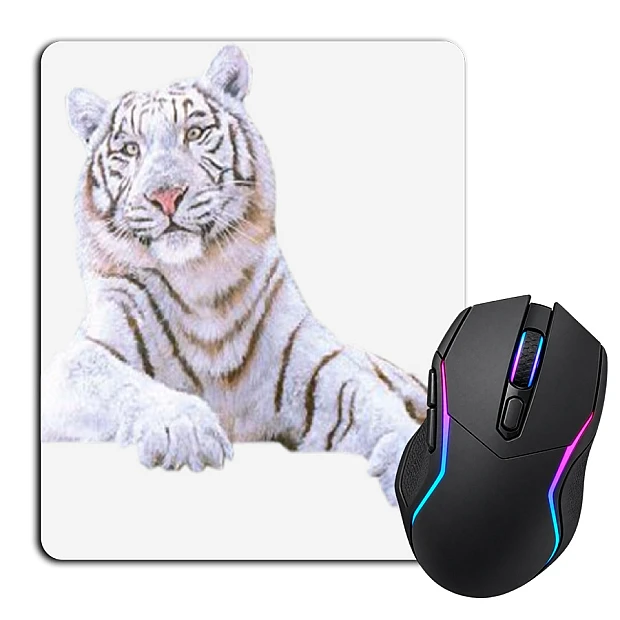 Mouse pad with print White Tiger