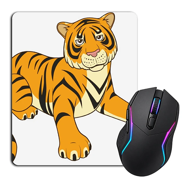 Mouse pad with print Tiger From Cartoon