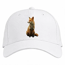 Baseball cap with Print Fox Cunning - white