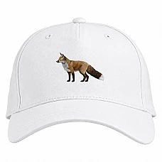 Baseball cap with Print Fox - white
