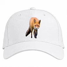 Baseball cap with Print Fox Walks - white