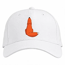 Baseball cap with Print Fox Sniffing - white