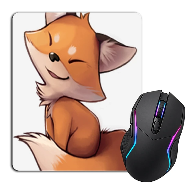 Mouse pad with print Cute Small Fox