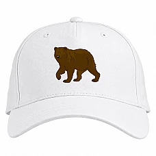 Baseball cap with Print Bear From Cartoon - white