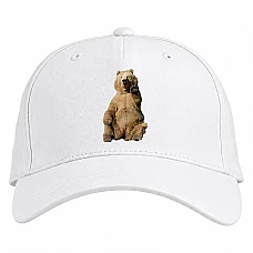 Baseball cap with Print Cute White Bear - white