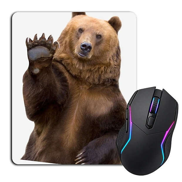 Mouse pad with print Bear Says 