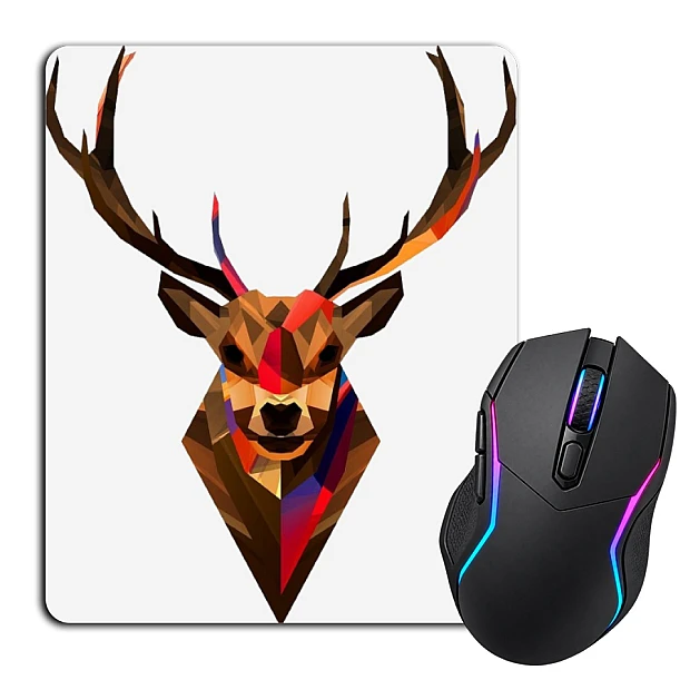Mouse pad with print Art Head Of Dear