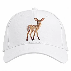 Baseball cap with Print Cute Dear From Cartoon - white