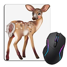 Mouse pad with print Cute Dear From Cartoon