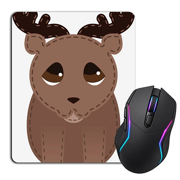 Mouse pad with print Cute Dear From Cartoon Print