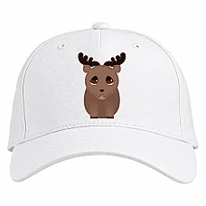 Baseball cap with Print Cute Dear From Cartoon Print - white