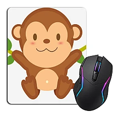 Mouse pad with print Cute Monkey From Cartoon