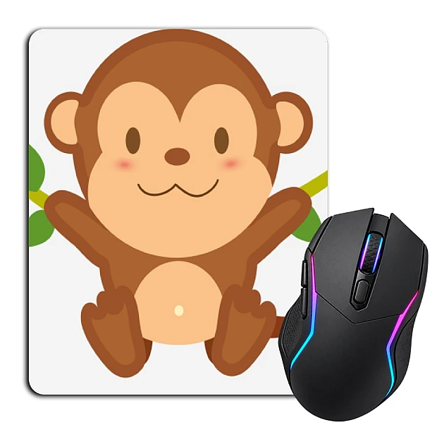 Mouse pad with print Cute Monkey From Cartoon