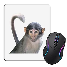 Mouse pad with print Cute Monkey With Gren Eyes
