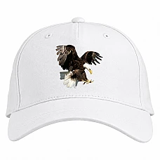 Baseball cap with Print Eagle Hunts - white