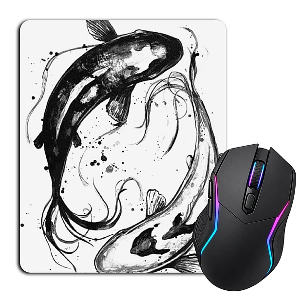 Mouse pad with print Yin And Yang