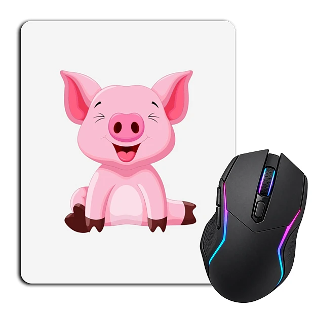 Mouse pad with print Cute Small Pig