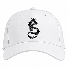 Baseball cap with Print Dinosaur - white
