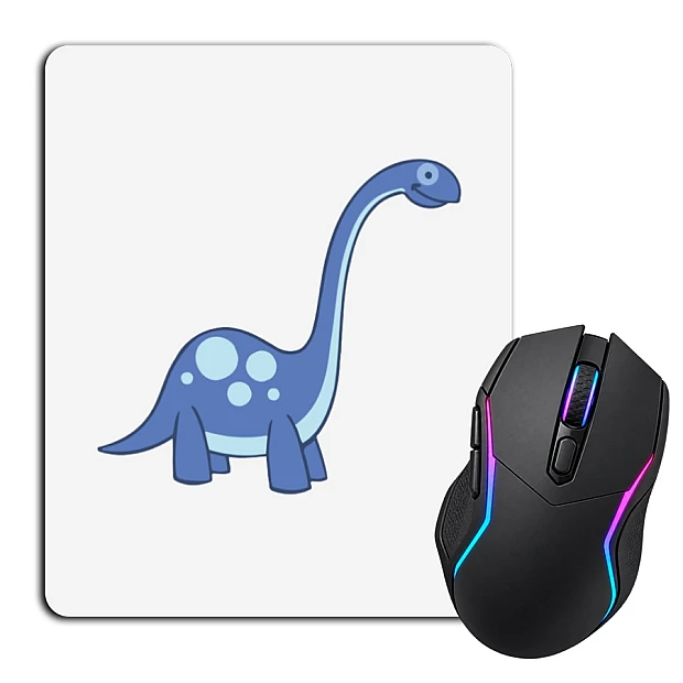 Mouse pad with print Cute Blue Dinosaur