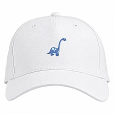 Baseball cap with Print Cute Blue Dinosaur - white