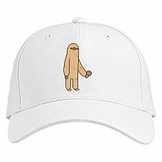 Baseball cap with Print Sloth With Ice Cream - white