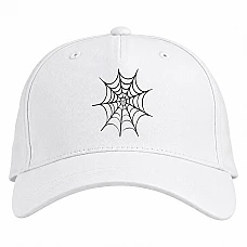 Baseball cap with Print Spider's Web - white