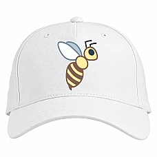 Baseball cap with Print Bee - white
