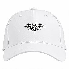 Baseball cap with Print Bat - white