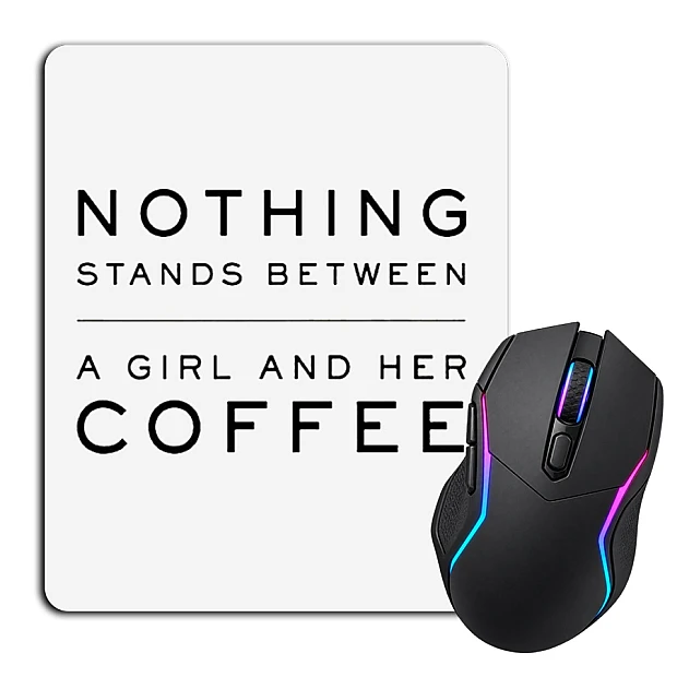 Mouse pad with print Coffee And Girl