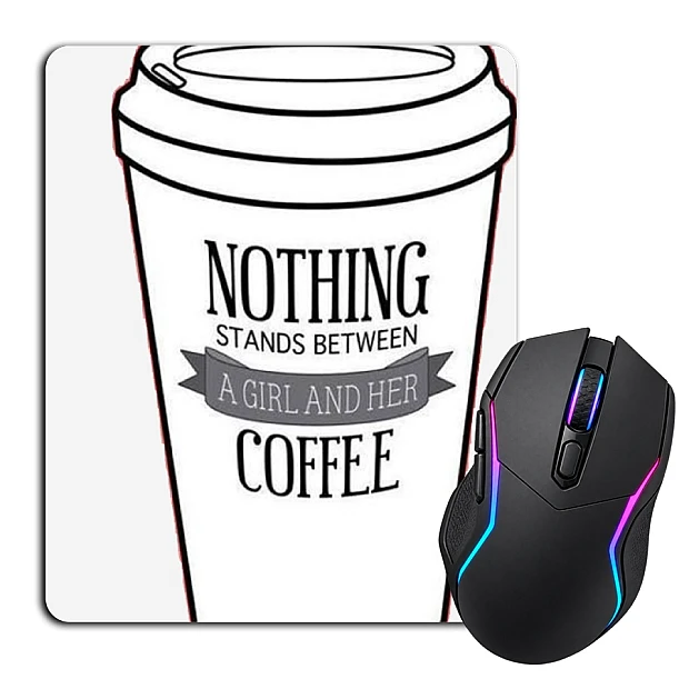Mouse pad with print Coffee And Girl 2