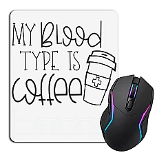 Mouse pad with print Blood And Coffee