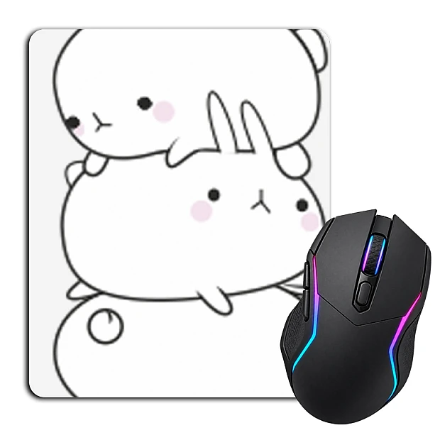 Mouse pad with print Three Funny Rabbits