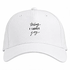 Baseball cap with Print Today I Choose Joy - white