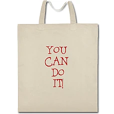 Eco bag with print You Can Do It - beige