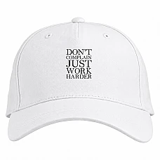 Baseball cap with Print Do Not Complain Just - white