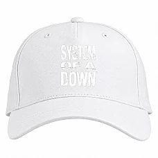 Baseball cap with Print System Of A Down - white
