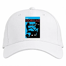 Baseball cap with Print The Gorillaz - white