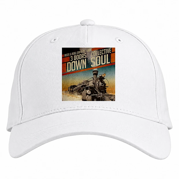 Baseball cap with Print 3 Doors Down 2 - white