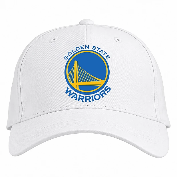 Baseball cap with Print Golden State Warriors Logo - white