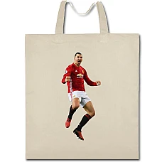 Eco bag with print Zlatan Ibrahimovic - beige