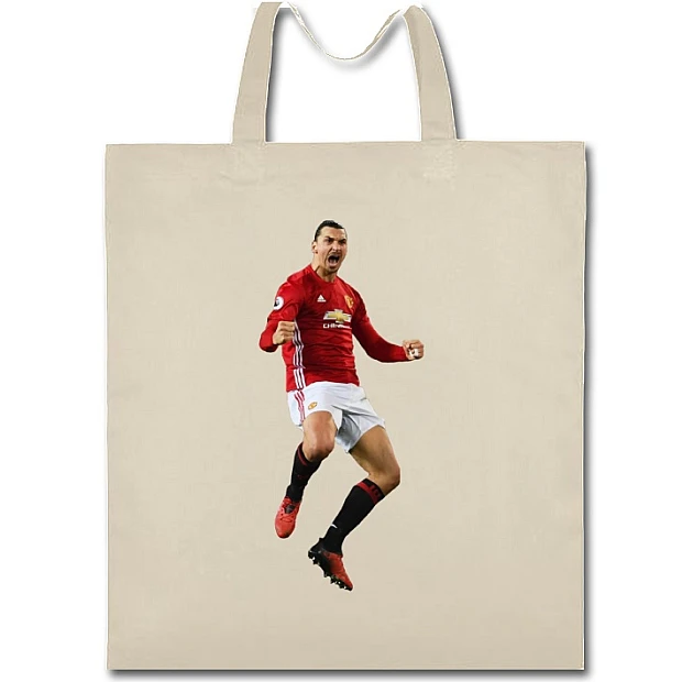 Eco bag with print Zlatan Ibrahimovic - beige
