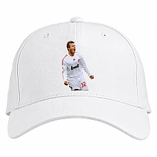 Baseball cap with Print David Beckham - white