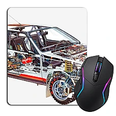 Коврик для мыши с принтом Скелетон Авто 8