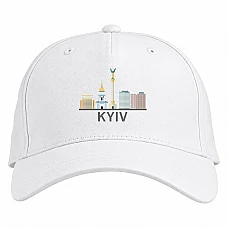 Бейсболка с принтом Киев - белая