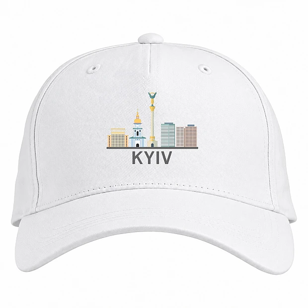 Baseball cap with Print Kyiv - white