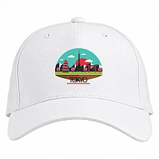 Baseball cap with Print Tokyo - white