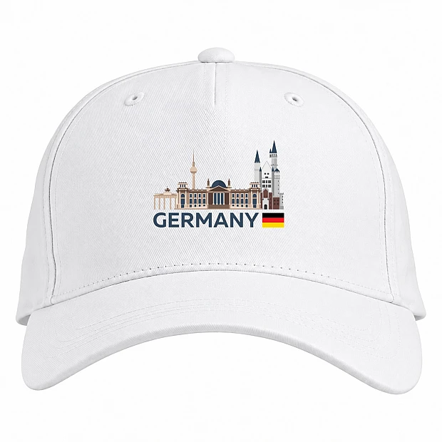 Baseball cap with Print Germany - white